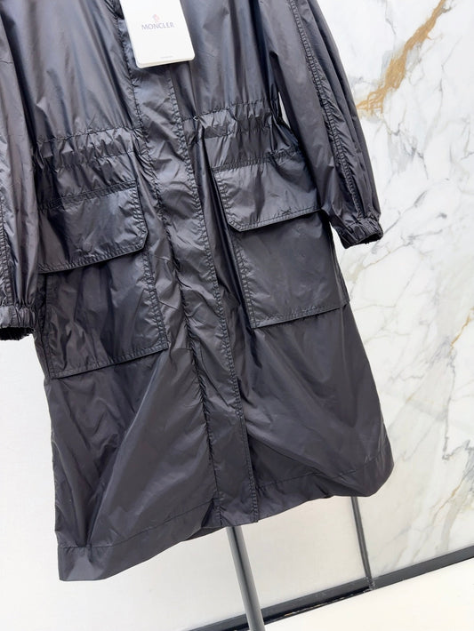 Mo 25ss hooded long coat parkas