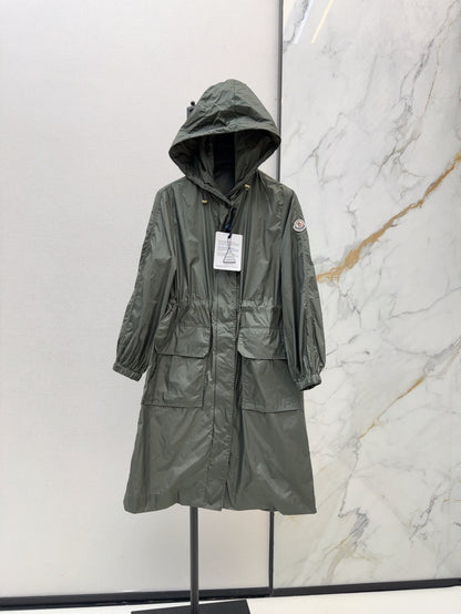 Mo 25ss hooded long coat parkas