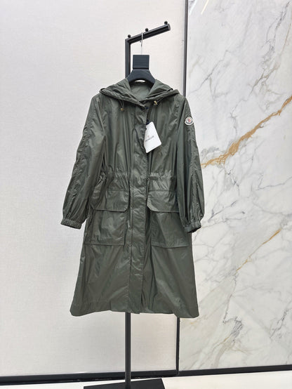 Mo 25ss hooded long coat parkas
