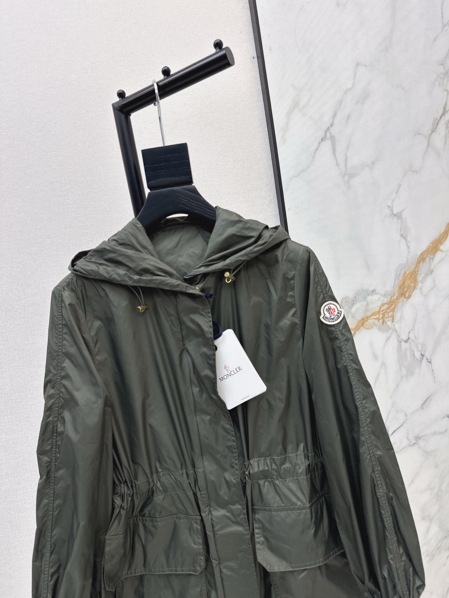 Mo 25ss hooded long coat parkas