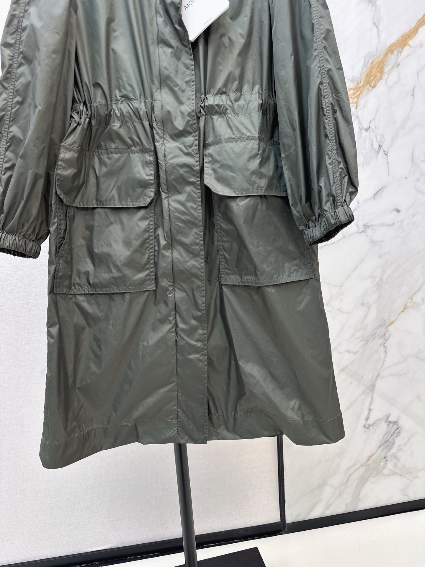 Mo 25ss hooded long coat parkas