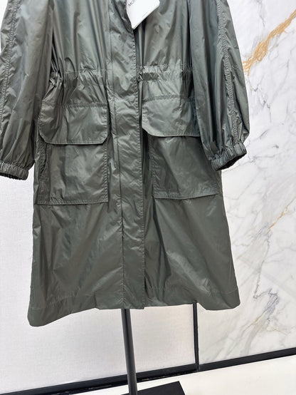 Mo 25ss hooded long coat parkas