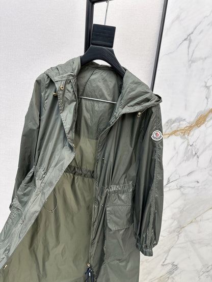 Mo 25ss hooded long coat parkas