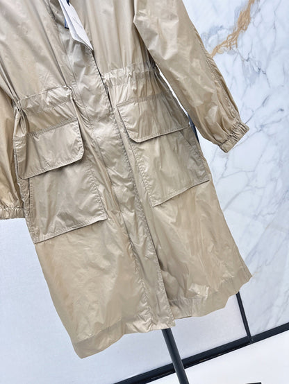 Mo 25ss hooded long coat parkas