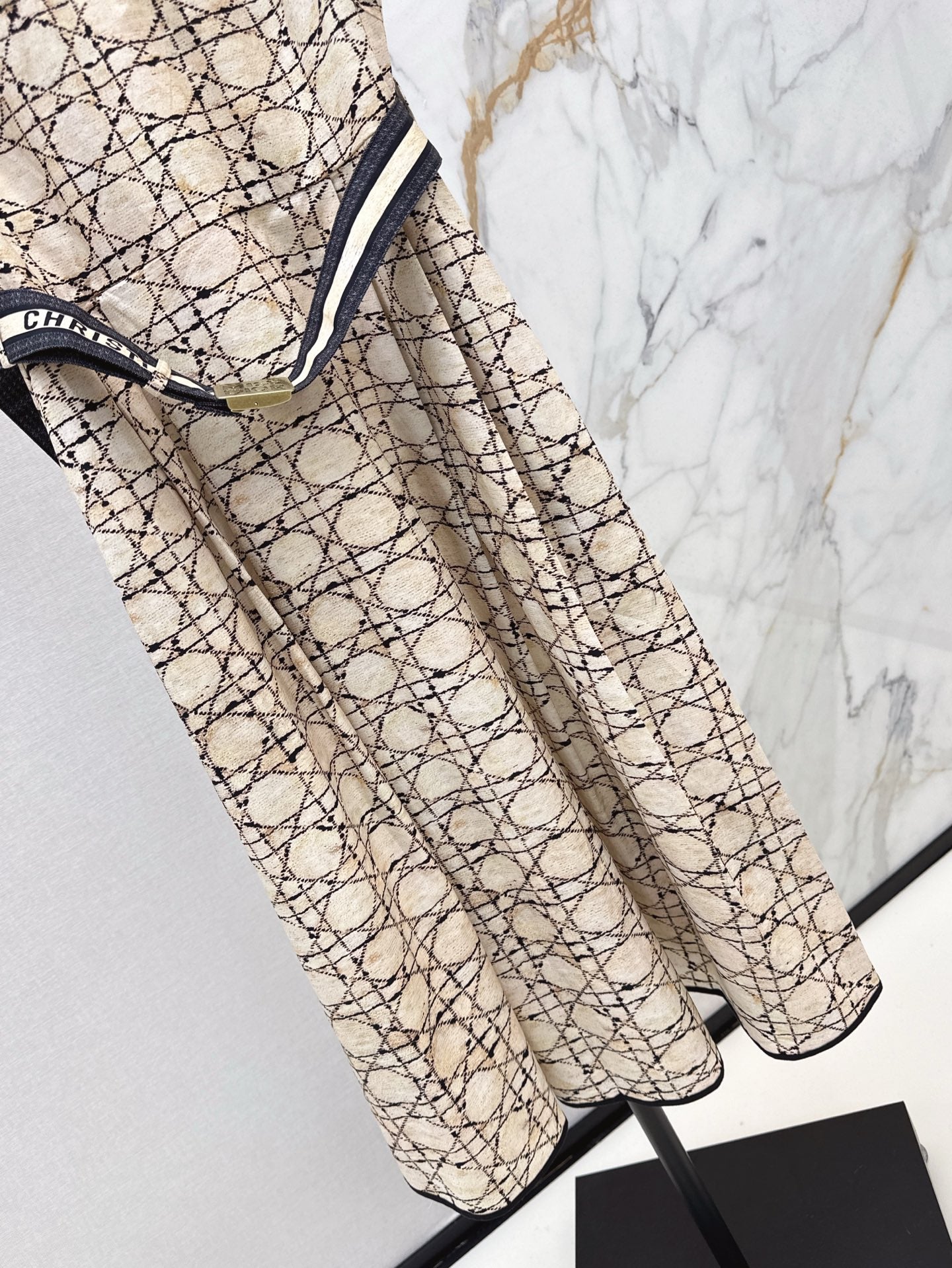 D 25ss argyle jacquard dress