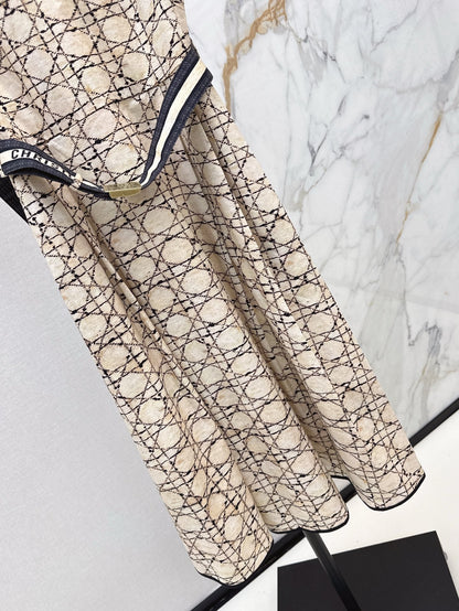 D 25ss argyle jacquard dress