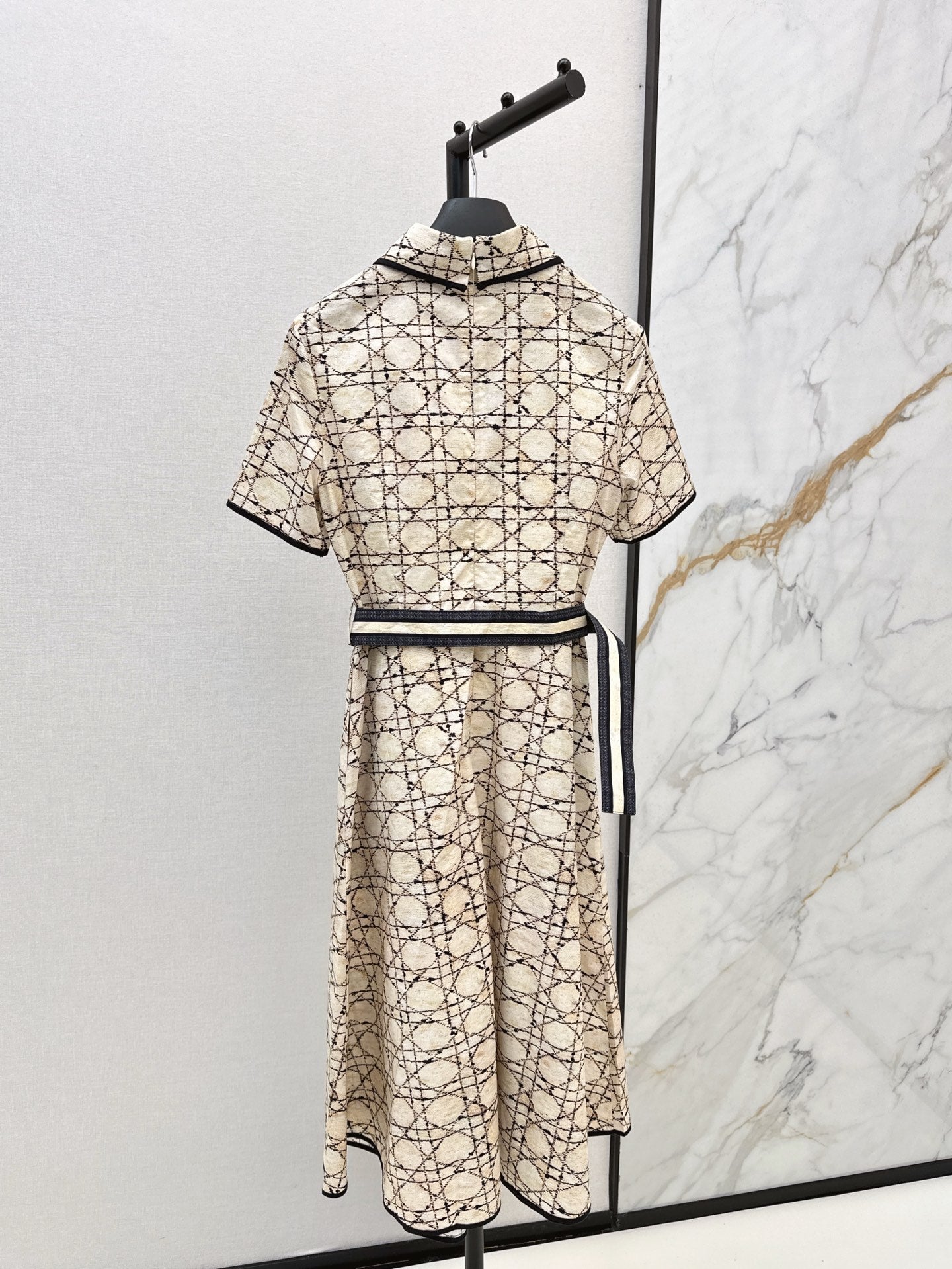 D 25ss argyle jacquard dress