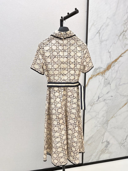 D 25ss argyle jacquard dress