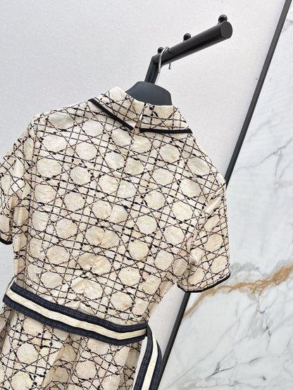 D 25ss argyle jacquard dress