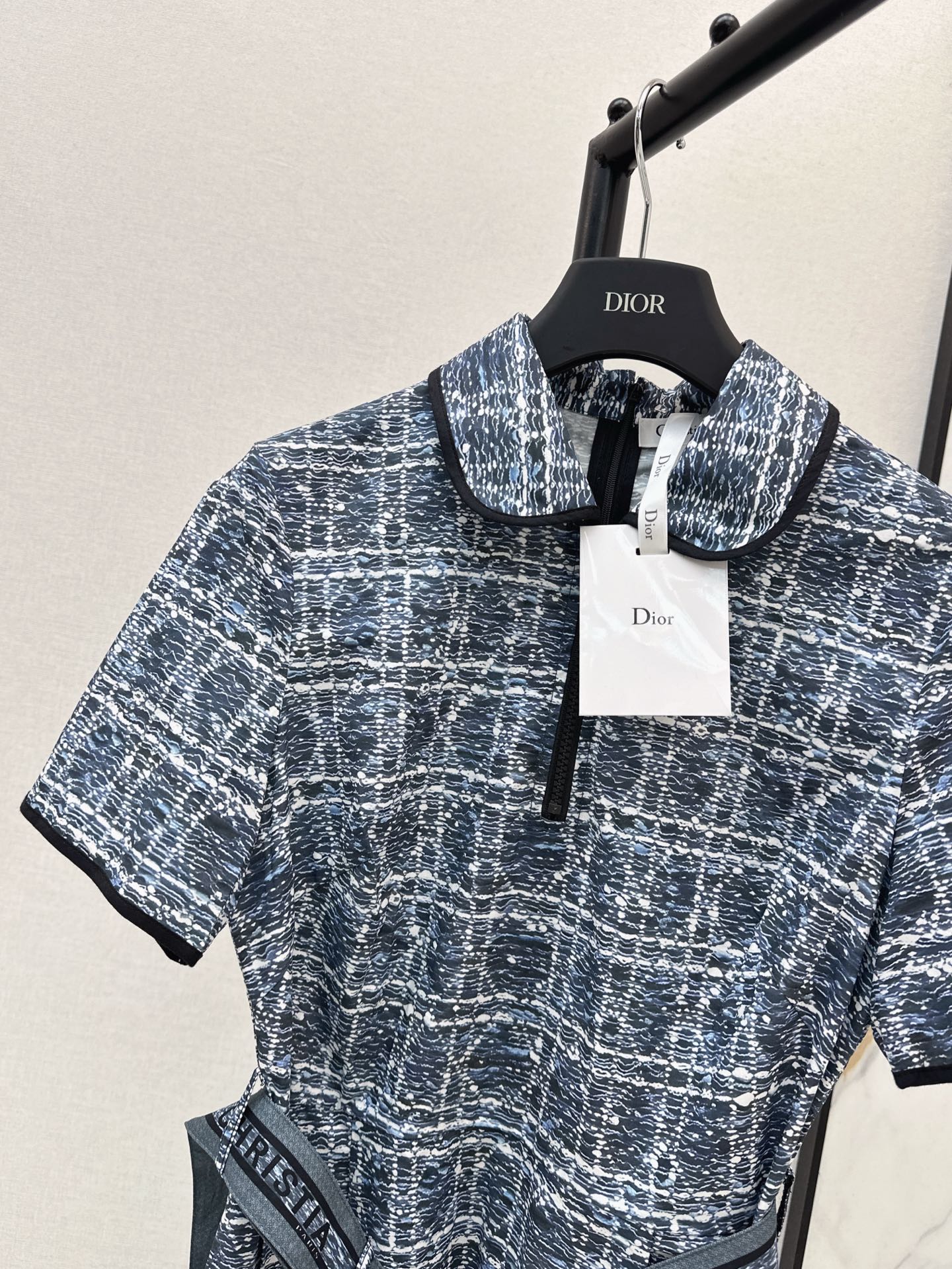 D 25ss argyle jacquard dress
