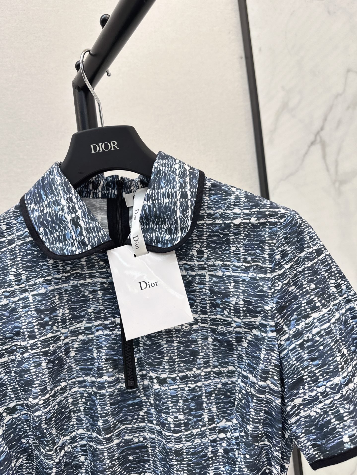 D 25ss argyle jacquard dress