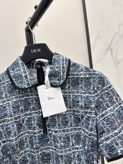 D 25ss argyle jacquard dress