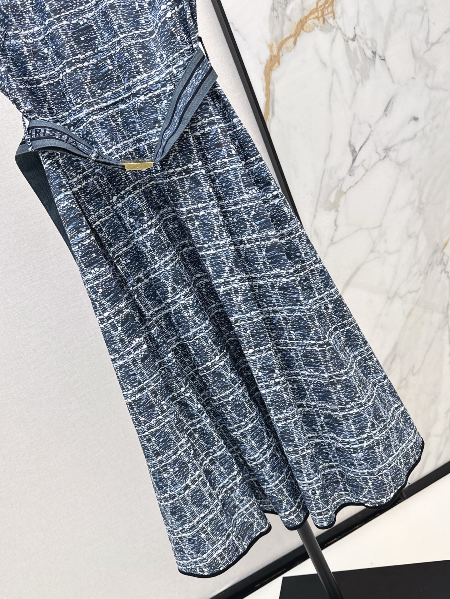 D 25ss argyle jacquard dress