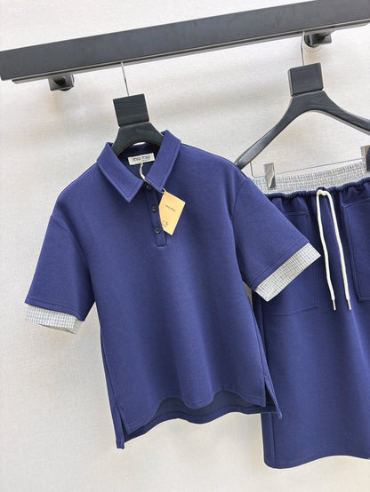 Mi 25ss polo skirt set
