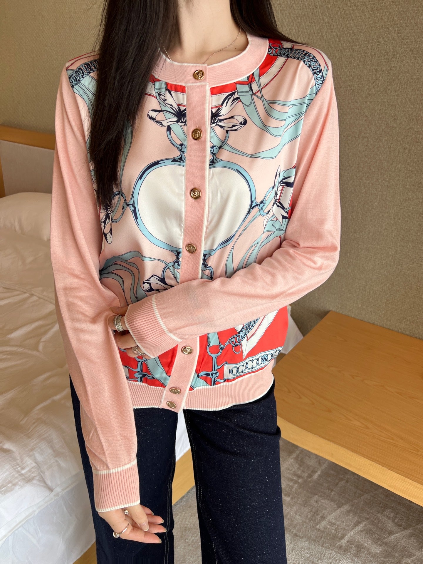 H 25ss knit cardigan