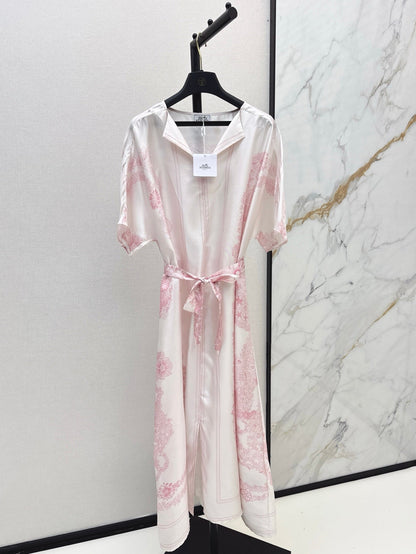 H 25ss Silk long dress