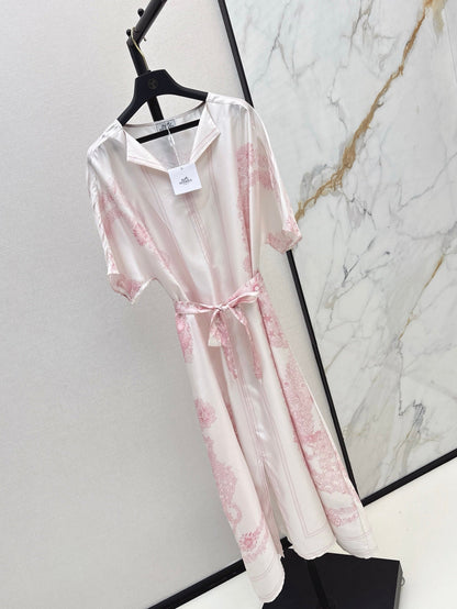 H 25ss Silk long dress