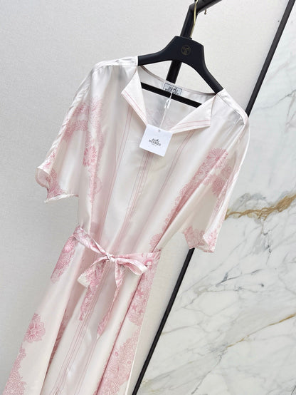 H 25ss Silk long dress