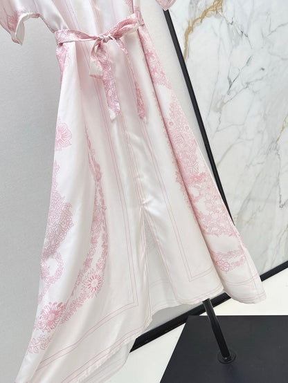 H 25ss Silk long dress