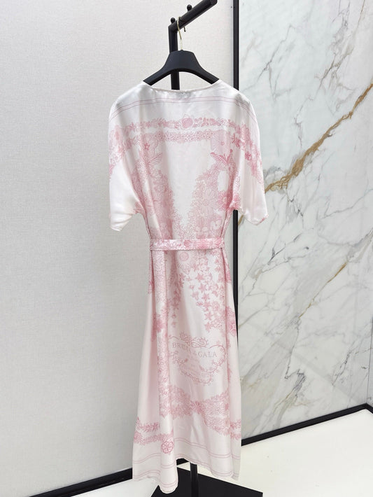 H 25ss Silk long dress