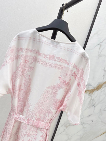 H 25ss Silk long dress