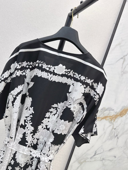 H 25ss Silk long dress