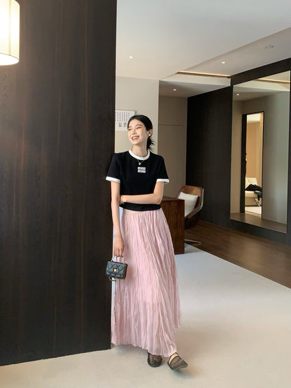 D 25ss pleated skirt