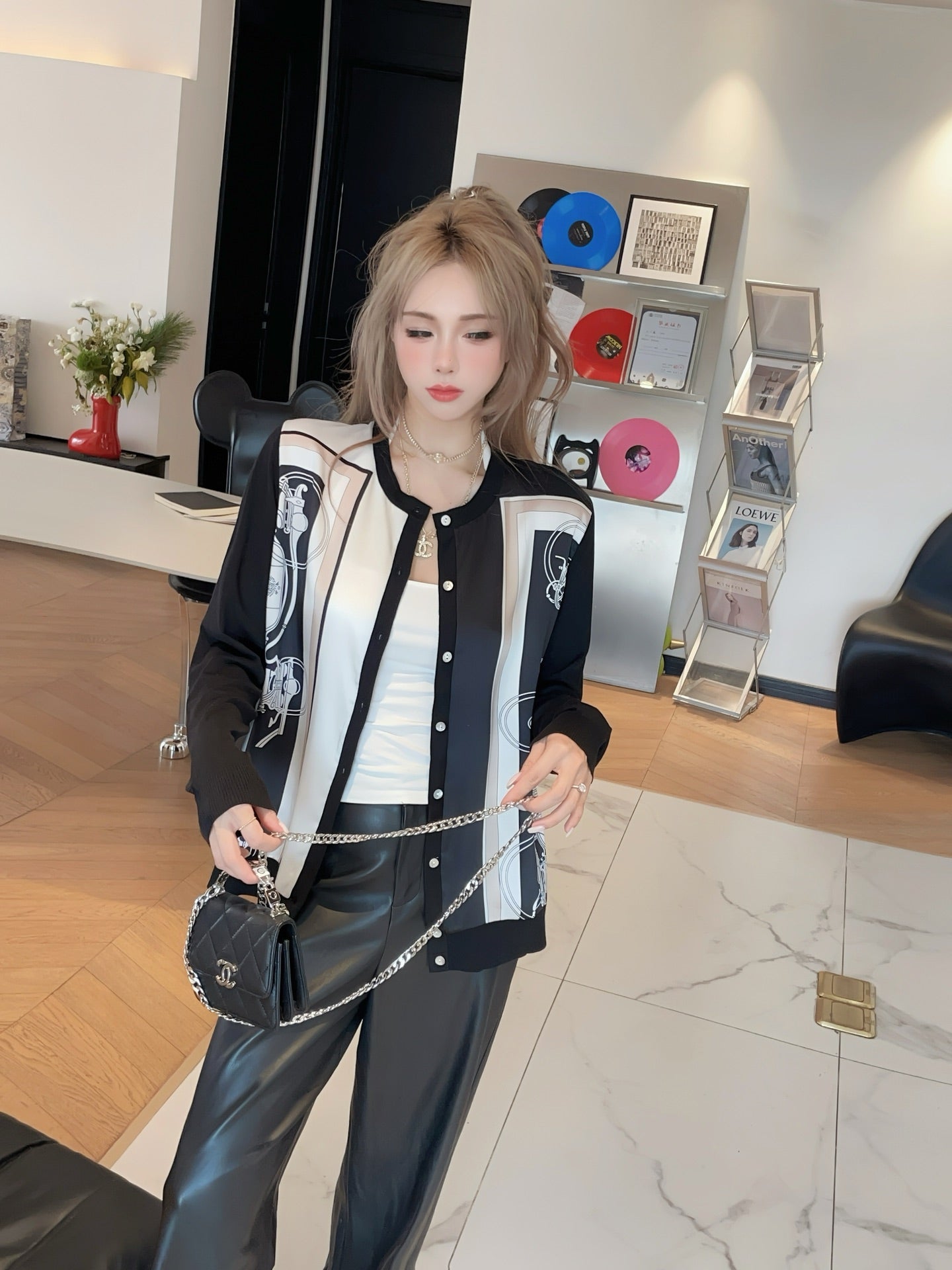 H 24ss knit cardigan