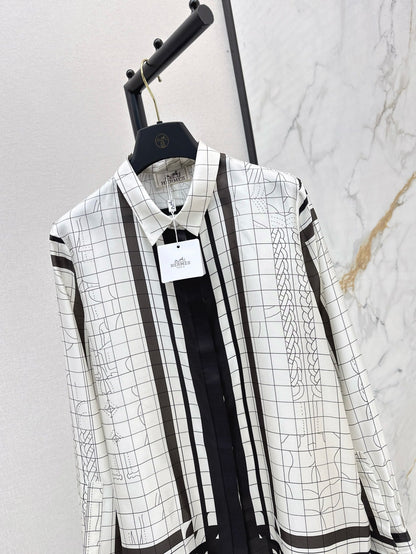 H 25ss Silk buttons shirt