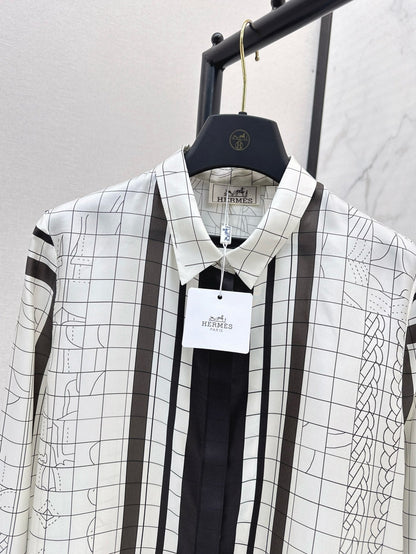 H 25ss Silk buttons shirt
