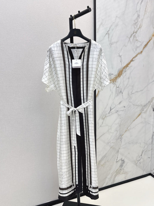 H 25ss Silk long dress