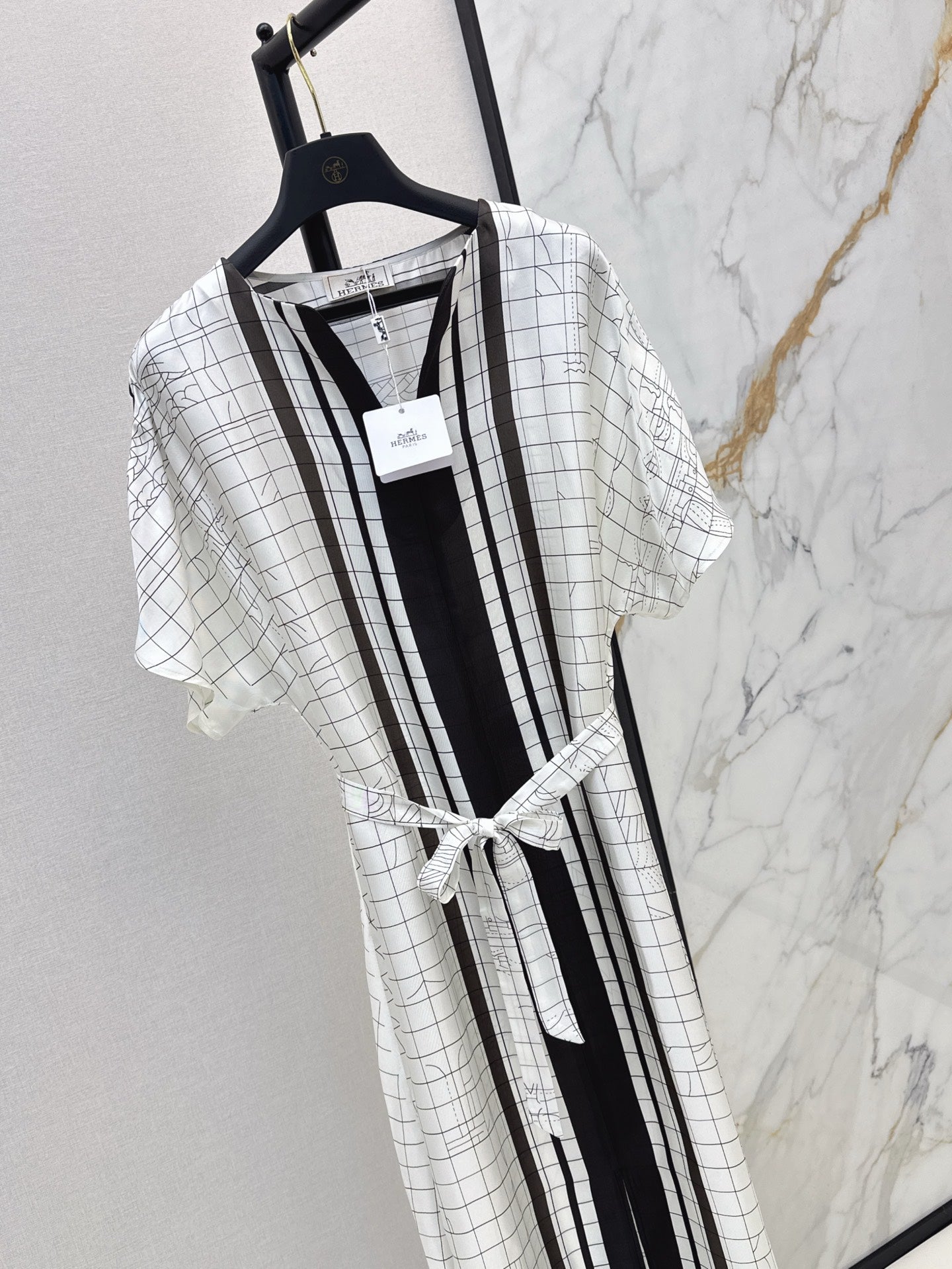 H 25ss Silk long dress