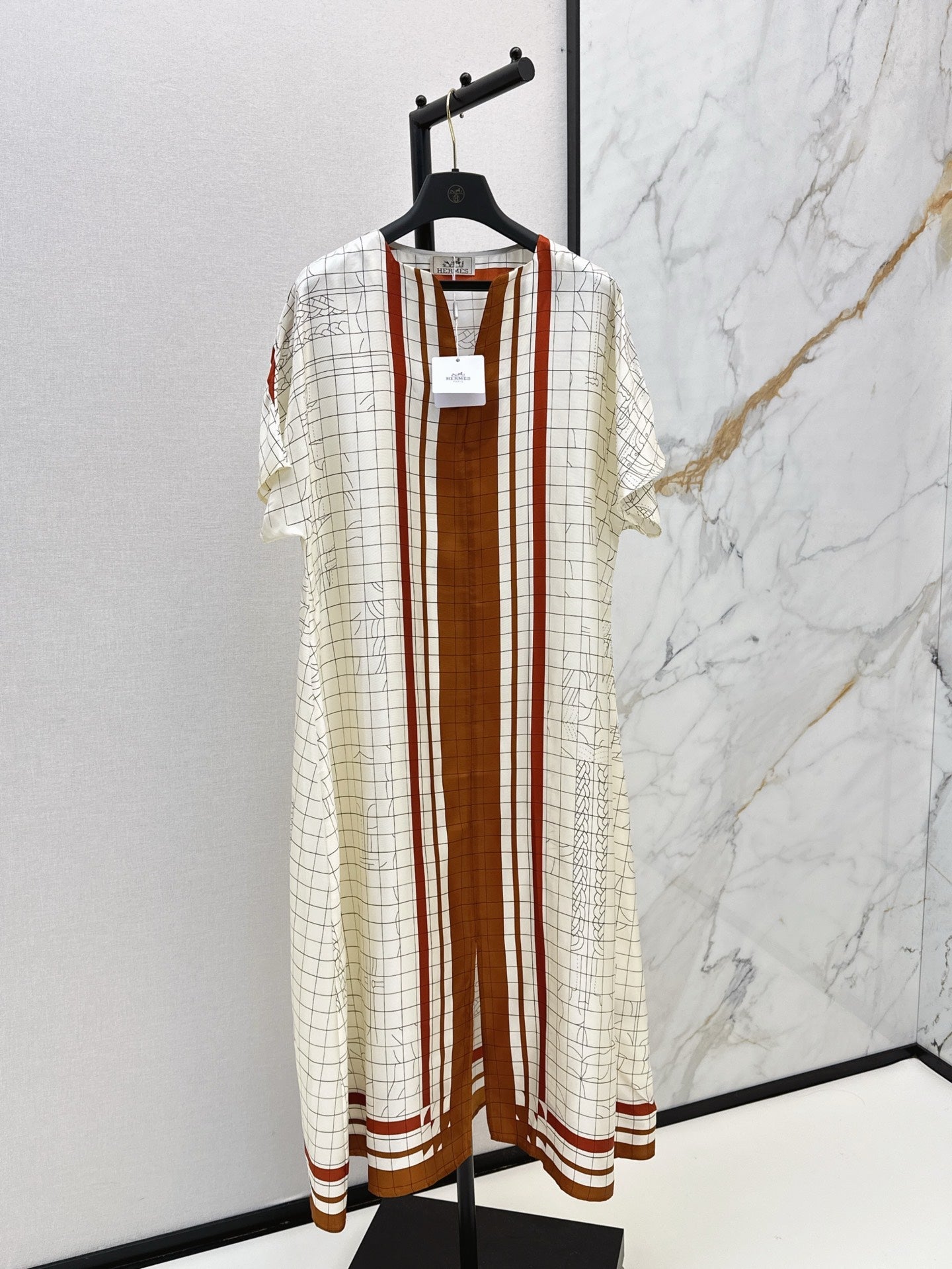 H 25ss Silk long dress