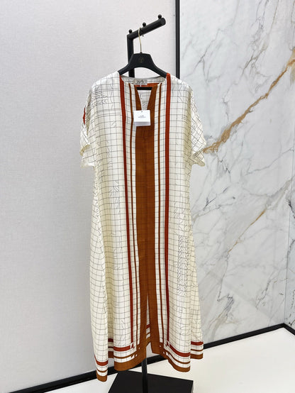 H 25ss Silk long dress