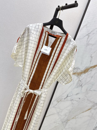 H 25ss Silk long dress