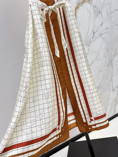 H 25ss Silk long dress
