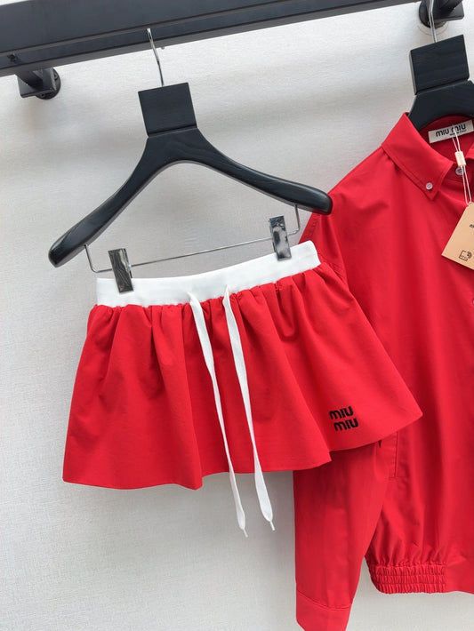 Mi 25ss shirt skirt set
