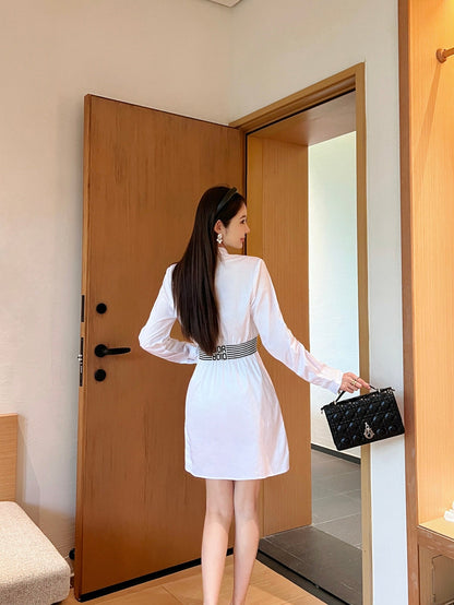 D 25ss webbing shirt dress