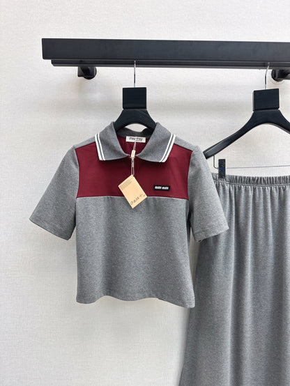 Mi 25ss polo skirt set