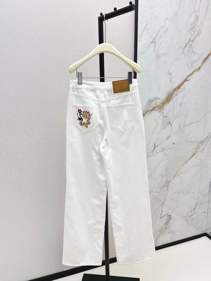 ma 25ss embroidered jeans