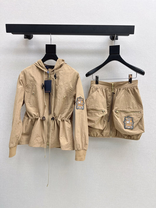 L 25ss drawstring coat set