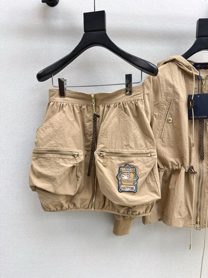 L 25ss drawstring coat set