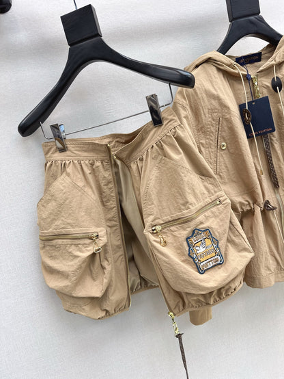 L 25ss drawstring coat set