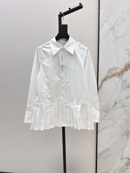 Th 25ss pleated shirt