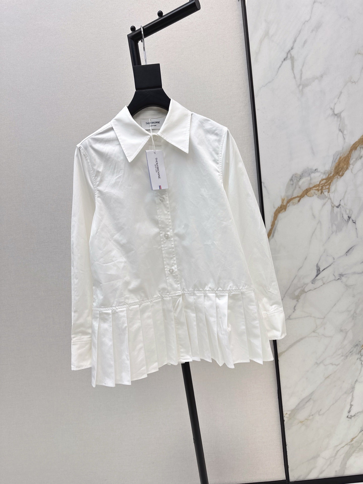 Th 25ss pleated shirt
