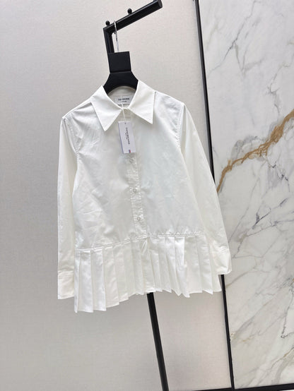 Th 25ss pleated shirt