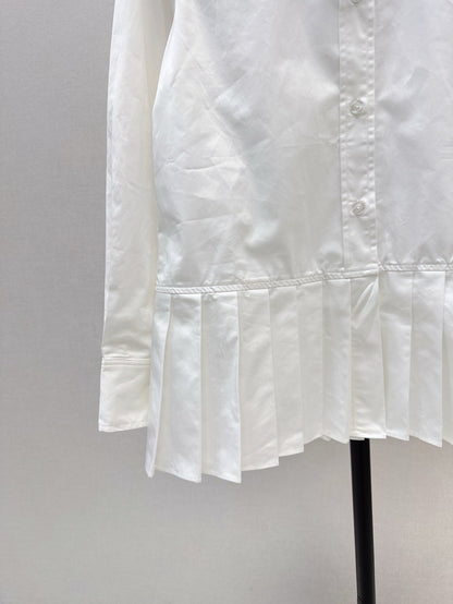 Th 25ss pleated shirt