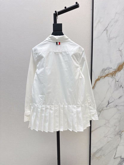 Th 25ss pleated shirt