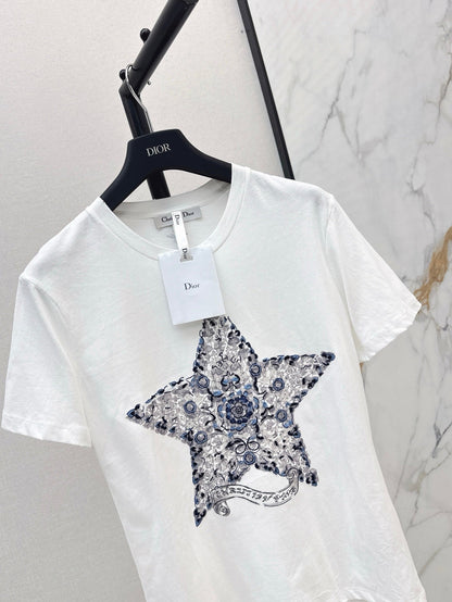 D 25ss embroidered t-shirt