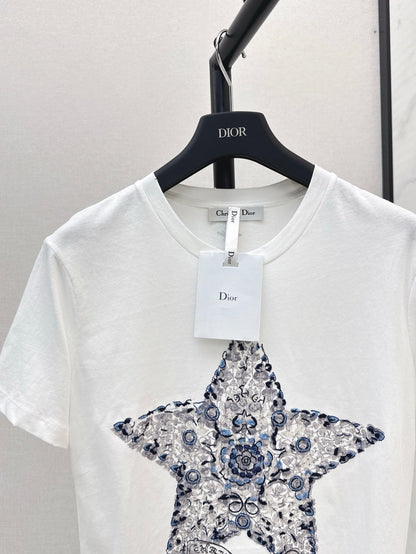 D 25ss embroidered t-shirt